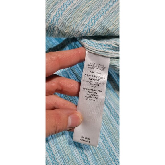 Splendid Dress Womens Size Large Maxi Striped Teal/White - Picture 14 of 14